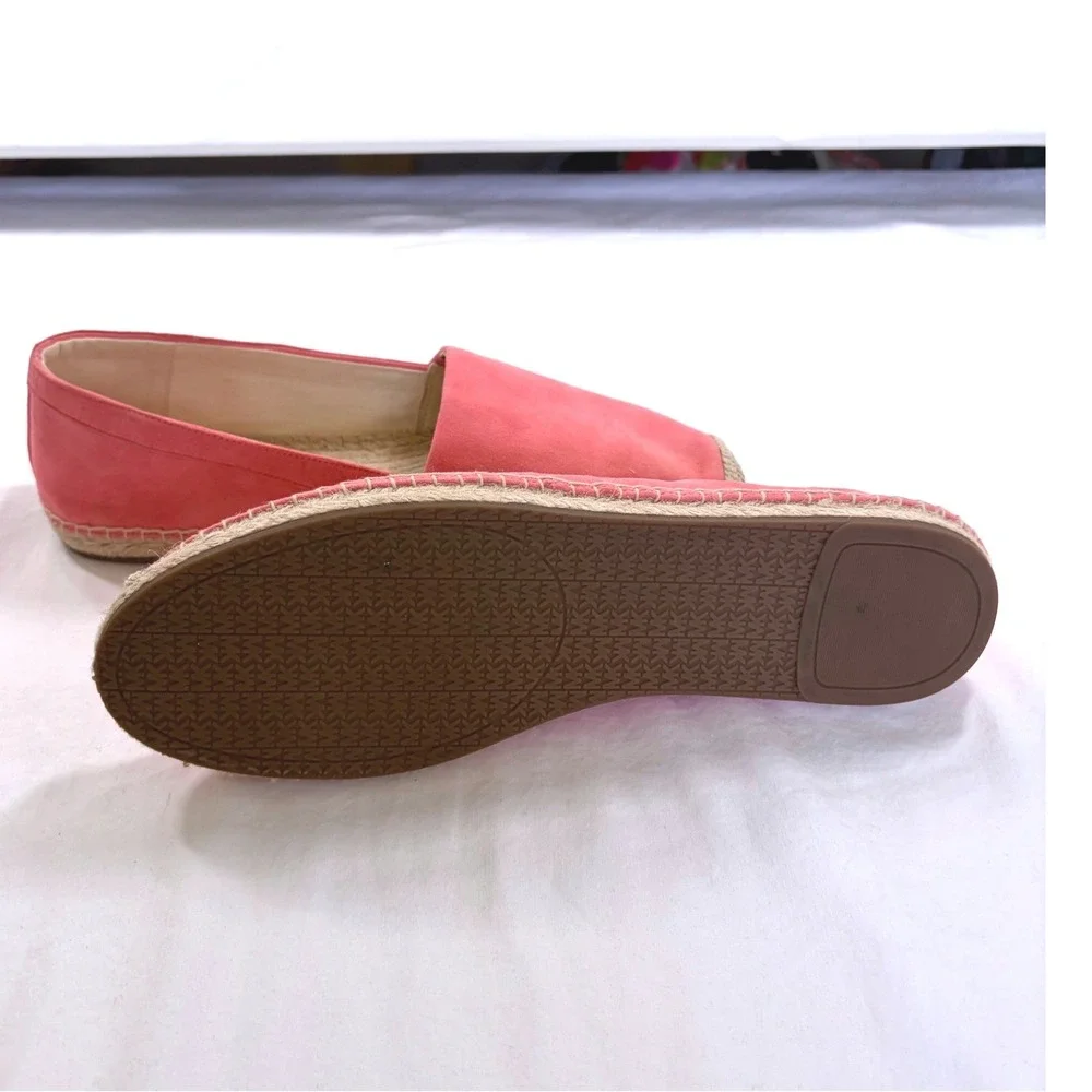 Michael Kors Pink Suede Leather Espadrille Flats Slip On Shoes V019B Womens 10M